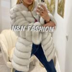 5 во 1 Бунда на делови природно крзно лисица - Image 7