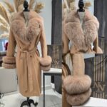 Палто со природно крзно лисица - Image 10
