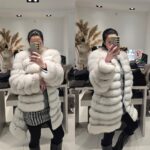 5 во 1 Бунда на делови природно крзно лисица - Image 5